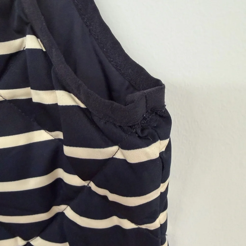 J. Crew Navy and White Striped Womens  Vest- medium
